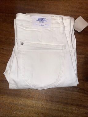 H&M White Skinny Ankle High Waist Jeans